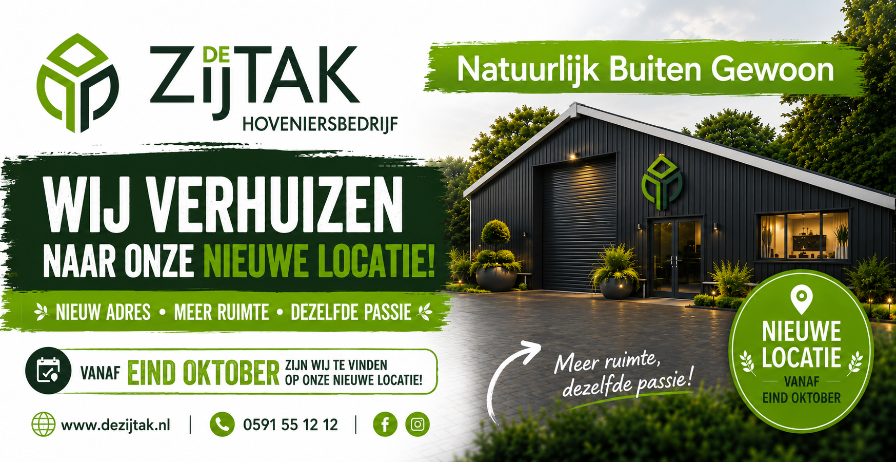 De Zijtak hoveniersbedrijf verhuist eind oktober naar een nieuwe locatie